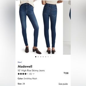 Madewell skinny jeans